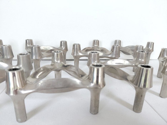 Set de 8 Bougeoirs BMF Stoff-Nagel empilables Design Années 60/70 – BMF Stoff Nagel (photo 12 of 14)