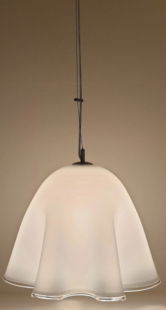 Image 1 of 2 large pendant lamps - Murano glass - model Fazeletto