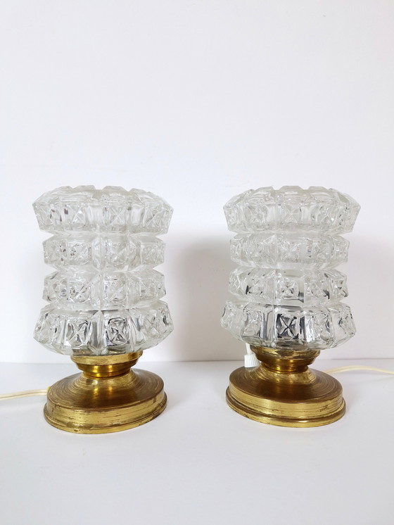 Image 1 of Pair of Vintage Table Lamps, Mid-Century Modern Lamps, 70's Desk Lamps, Bedside Lights, Nightstand Lights, Space Age Lamps