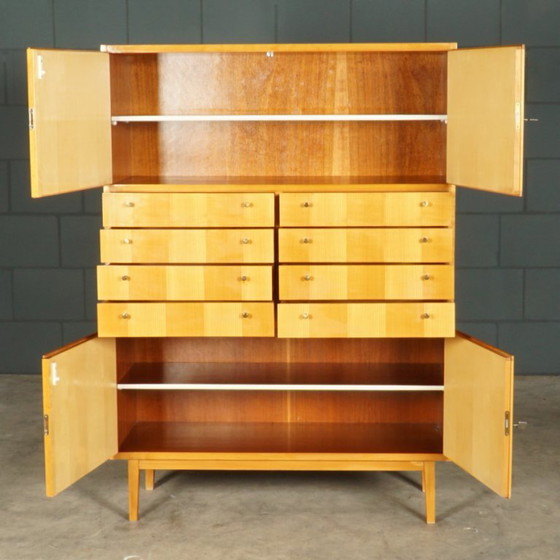 Mobile pensile vintage lucido in noce, anni '70 – Credenze alte, Wood (photo 6 of 14)