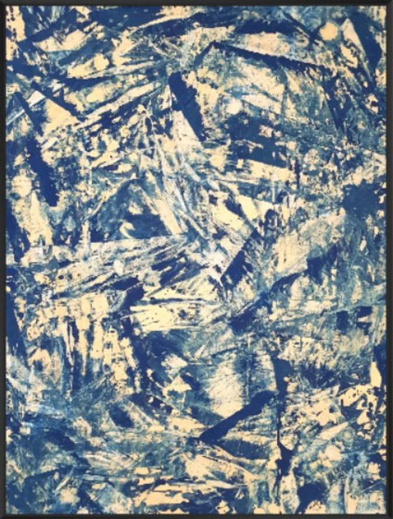 Image 1 of Jürgen Angeler - Cubismo azul y dorado
