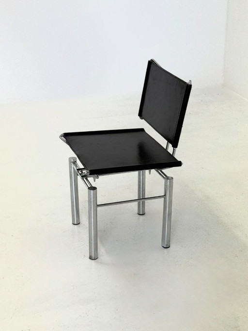 Black leather 8600 chair for Kusch & Co by Hans Ullrich Bitsch