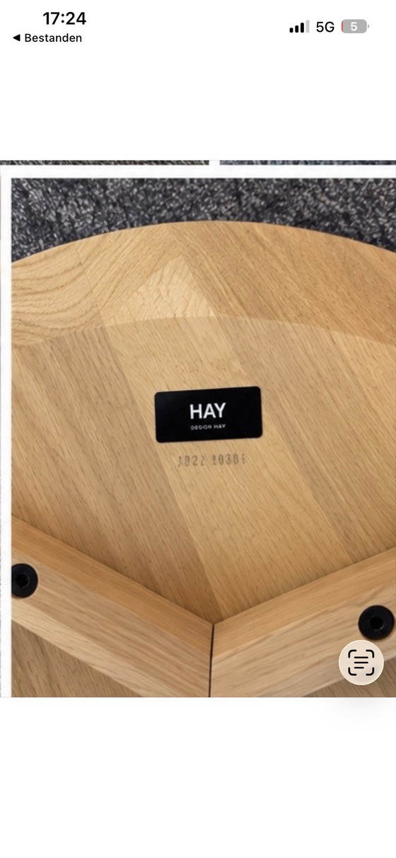 HAY design salontafel rond, licht hout, Beige (foto 2 van 5)