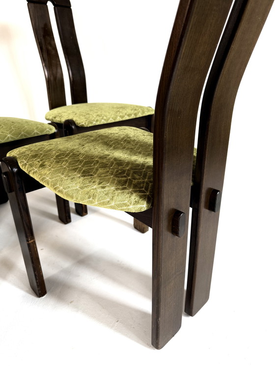 Image 1 of Set di 8 sedie da pranzo brutaliste anni '80