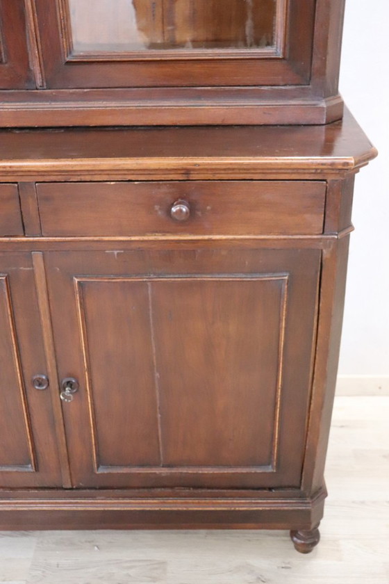 Image 1 of Antique Sideboard in Walnut Veneer, Italy 19th Century