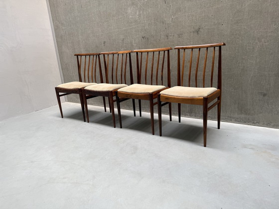 Image 1 of Set di 4 sedie da pranzo A.W.A. in palissandro, Paesi Bassi, anni '60