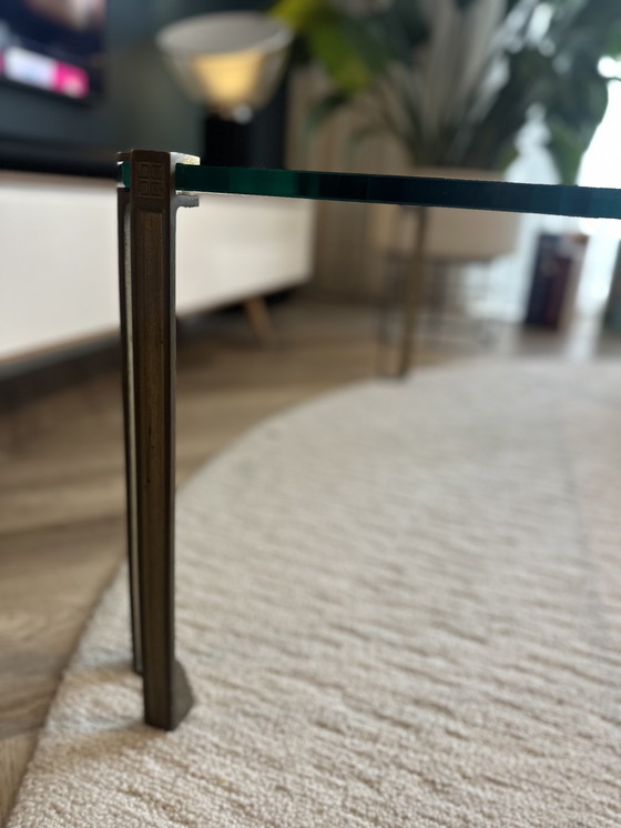 Image 1 of Table basse Peter Ghyczy T24 Pioneer – laiton et verre – années 1970