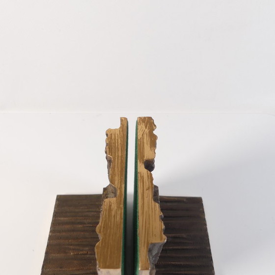 1 Paire de serre-livres brutalistes des années 1960 – Objets déco, Bronze (photo 6 of 8)