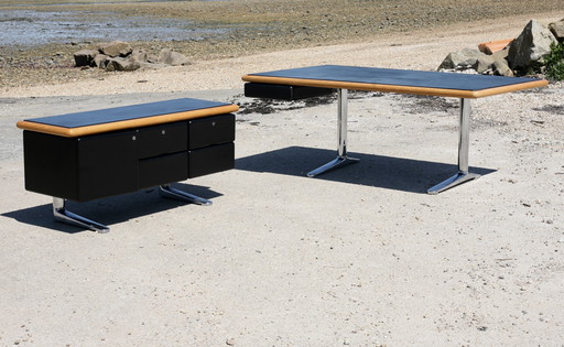 Desk and sideboard by Warren Platner, Knoll, 1970s