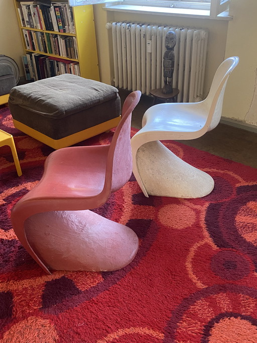 2x Chaises Verner Panton Modèles d'essai