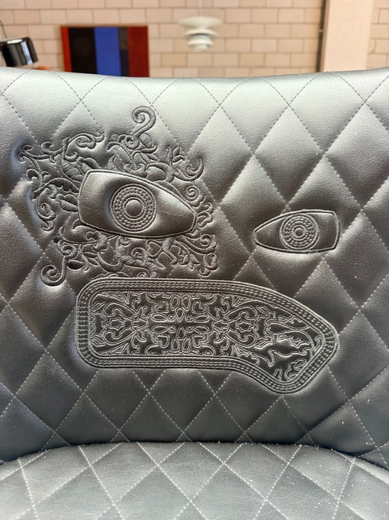 Silla Moooi Monster de Marcel Wanders, Sillas de comedor, Cuero, Negro (foto 5 de 12)