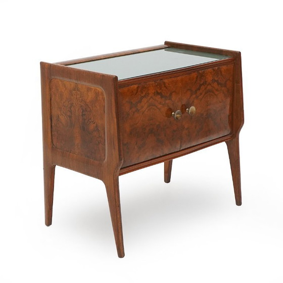 Image 1 of Par de mesitas de noche de brezo, años 50