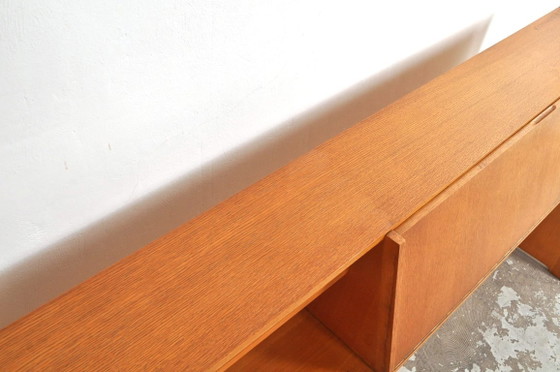 Mid-century sideboard with slanted front, 1950s – Wood (photo 10 of 13)