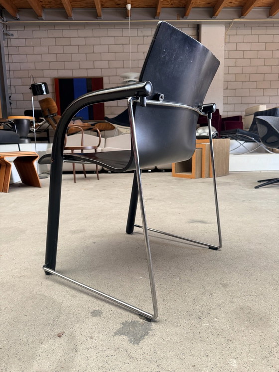 Set of 4 Thonet S320, Wulf Schneider & Ulrich Böhme (set price), Dining chairs, Metal, Wood, Black (photo 11 of 15)