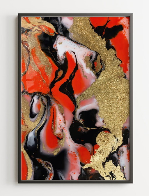 Acrylic Glass Artwork | 200x140 cm | Depthwave #4 (Ori, 1983)