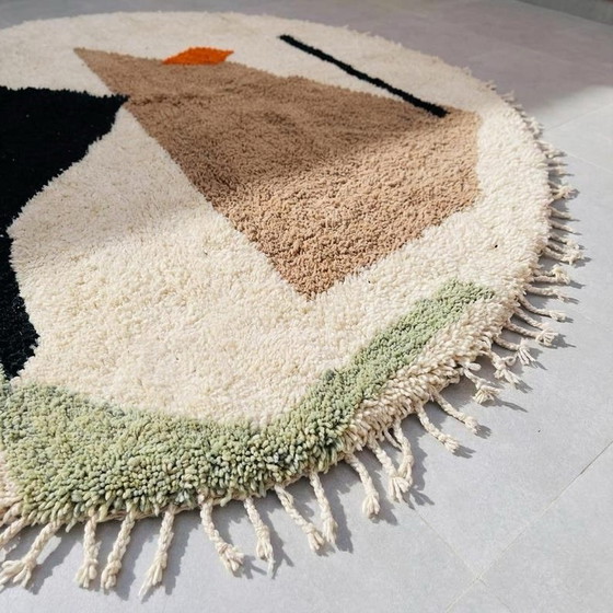 Moroccan Azilal Round Wool Rug 200/200cm – Rugs & carpets (photo 6 of 10)