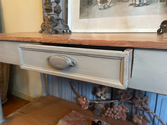 Image 1 of Beistelltisch Wandtisch doppelt Plateau Französisch