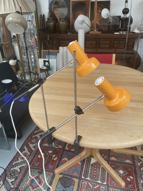 Image 1 of 2 lampes de chevet/lampes en forme de canne à pêche, années 1970