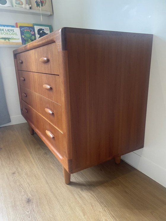 Image 1 of Ladekast Vintage Deens design met 4 lades in teak