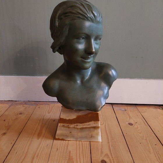 Image 1 of Antique bust by the Belgian sculptor Heusers