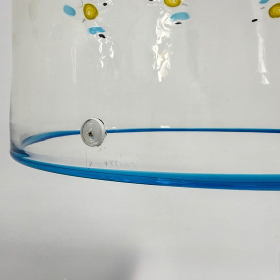 Image 1 of Mid-century design La Murrina glass hanging lamp flowers , 1970s , Italy