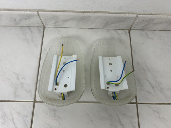 Image 1 of 2x vintage glass wall lamp shell Laguna Light