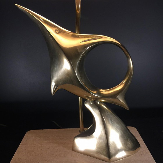 Modernist Sculptural Table Lamp, 1960 – Bronze, Metal, Design (photo 5 of 17)