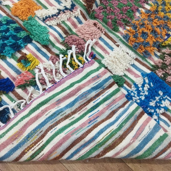 Image 1 of Berber-Psychedelic-Teppich aus Naturwolle – Handgefertigtes Unikat (257 × 144 cm)