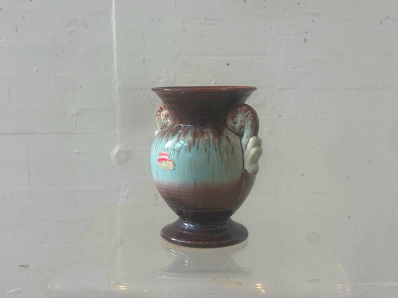 Vintage Ceramic Handled Vase by Bay Model 92-15 (photo 2 of 12)