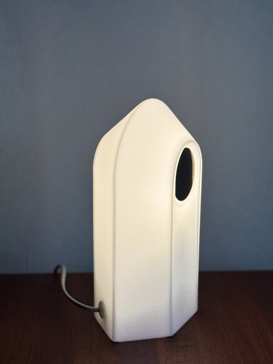 Image 1 of Vintage glazen tafellamp – sculpturaal design jaren 70