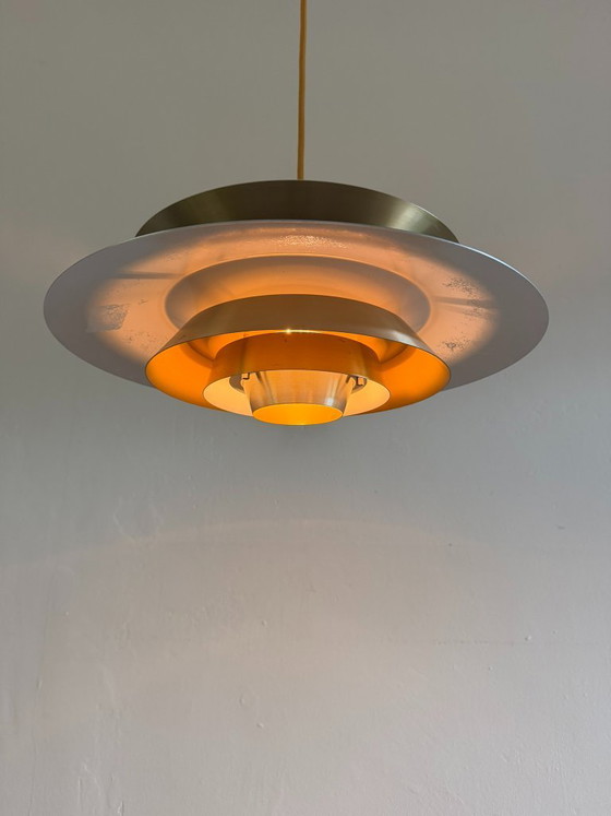 Vintage Lyskaer pendant - Bent Nordsted - Danish multiulayered lamp, Pendant lamps, Aluminium, Yellow (photo 4 of 14)