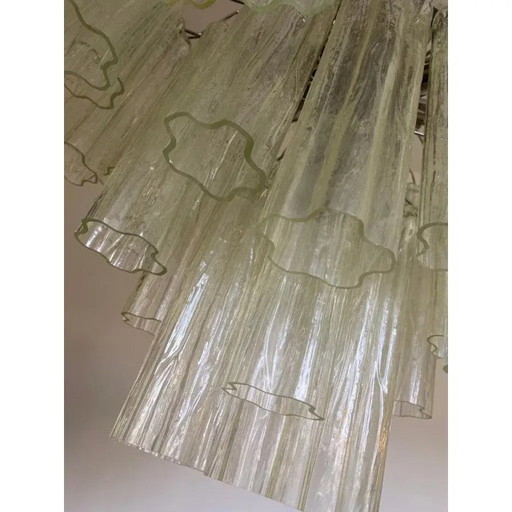 Lámpara de araña de cristal Tronchi estilo Murano color champán