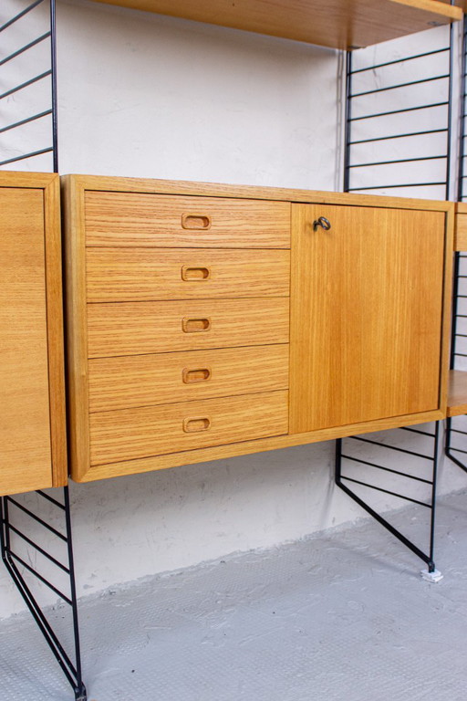Mensola originale String Shelf Nisse Vintage Ash, credenza/altare
