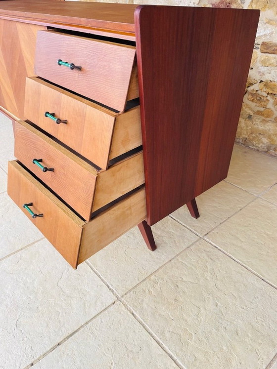 Image 1 of Mid-Century, Ash and Mahogany Sideboard 1950s