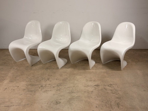 Panton-stoelen van Verner Panton voor Bayer, set van 4