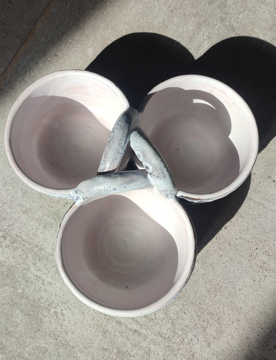 Image 1 of Soporte para servir trípode de cerámica Jean Austruy, años 50/60