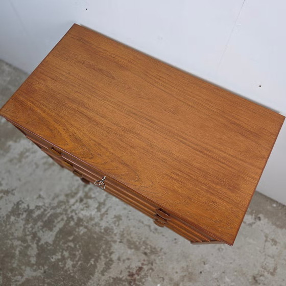 Scandinavian vintage teak Chest of drawers, 4 drawers, Wood, Brown (photo 17 of 20)