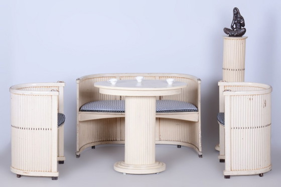 Ensemble de sièges Art nouveau restauré, par H.G. Reinstein, Beech, Autriche, années 1910 – Coins salon (photo 4 of 54)