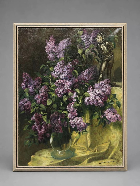 "Still Life with Lilacs" Jan van Malderen – Paintings & Drawings, Canvas (photo 8 of 8)