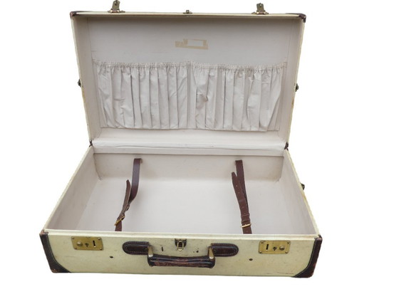 Image 1 of Valigia Art Déco in pergamena e pelle vintage