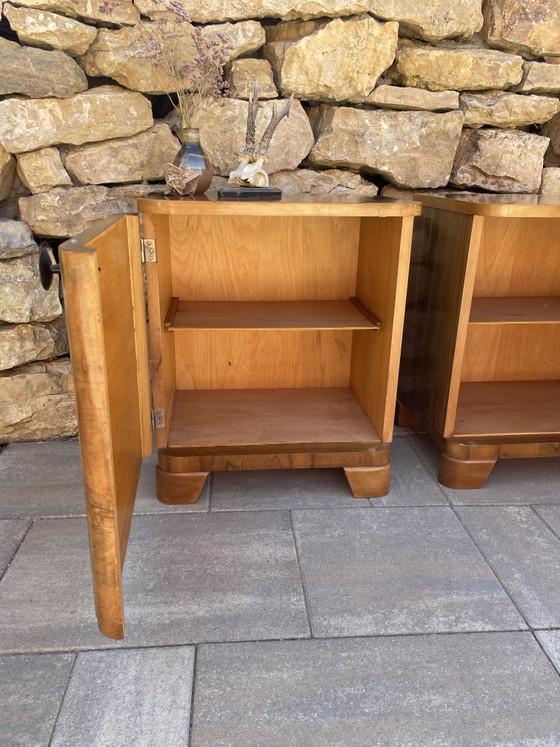 Image 1 of Vintage Art Deco style bedside tables