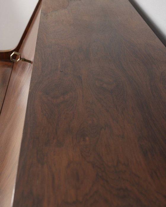 Image 1 of Buffet secret en bois vintage des années 1960 design G.Frattini pour Bernini