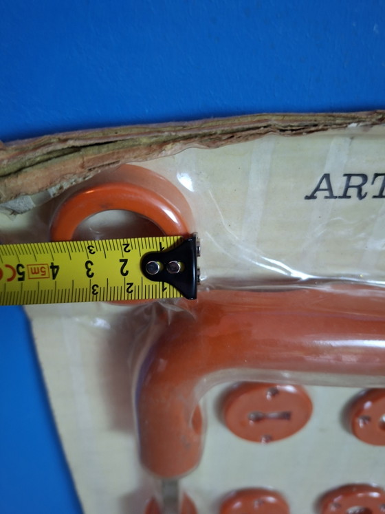 Image 1 of Artemide vintage design orange space age door handle