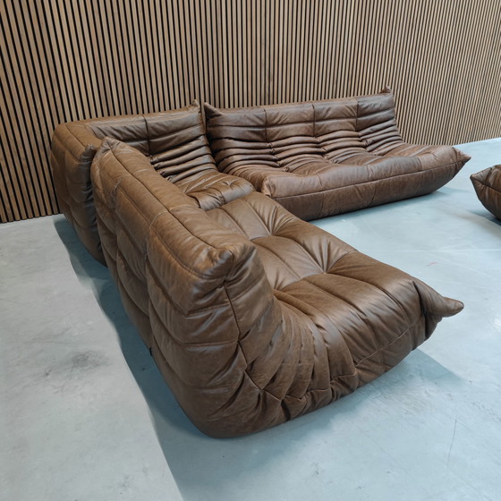 Image 1 of Ligne Roset Togo Set Mocca Leder