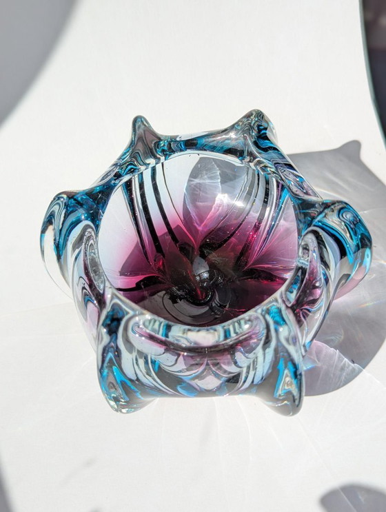 Image 1 of Raro posacenere/ciotola d'epoca in vetro di J. Hospodka per Chrisbska Sklarna, Cecoslovacchia, 1960