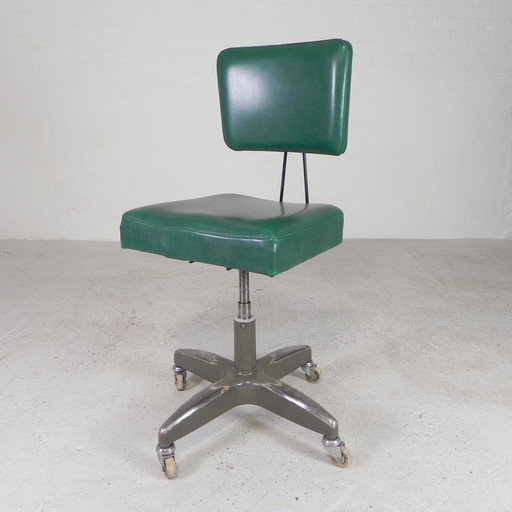 Vintage Office Chair, Swivel And Height Adjustable, 1950s