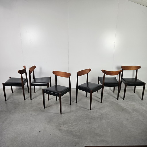 Juego de 6 sillas de comedor vintage, Oswald Vermaercke