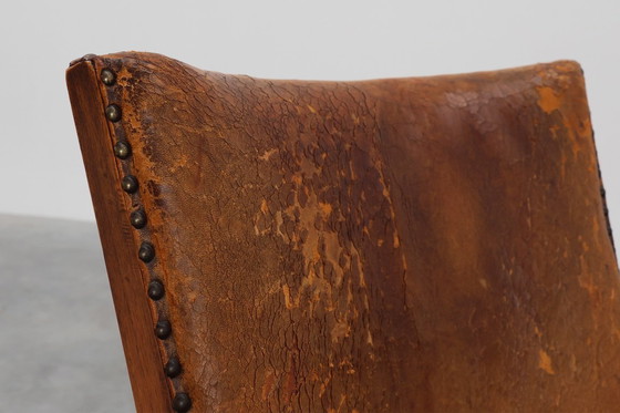 Image 1 of Poltrona in pelle e rovere di Theo Ruth per Artifort, Paesi Bassi, 1940