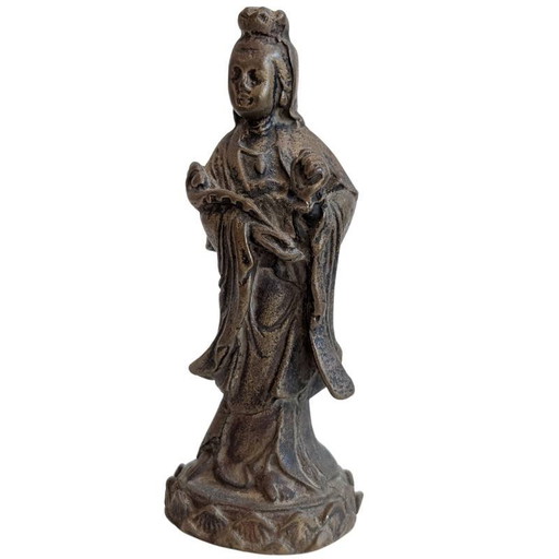 Guanyin Reisbeeld – Antiek Brons, Persoonlijke Bescherming kavel 145