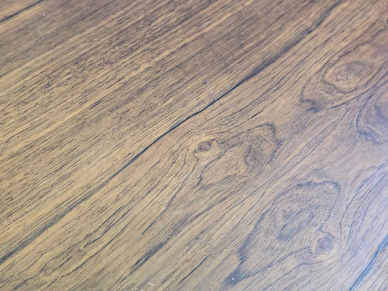 Image 1 of Large Mid-Century Design Rosewood Veneer Rectangle Coffee Table with Aluminium Trim, 1960s. 
